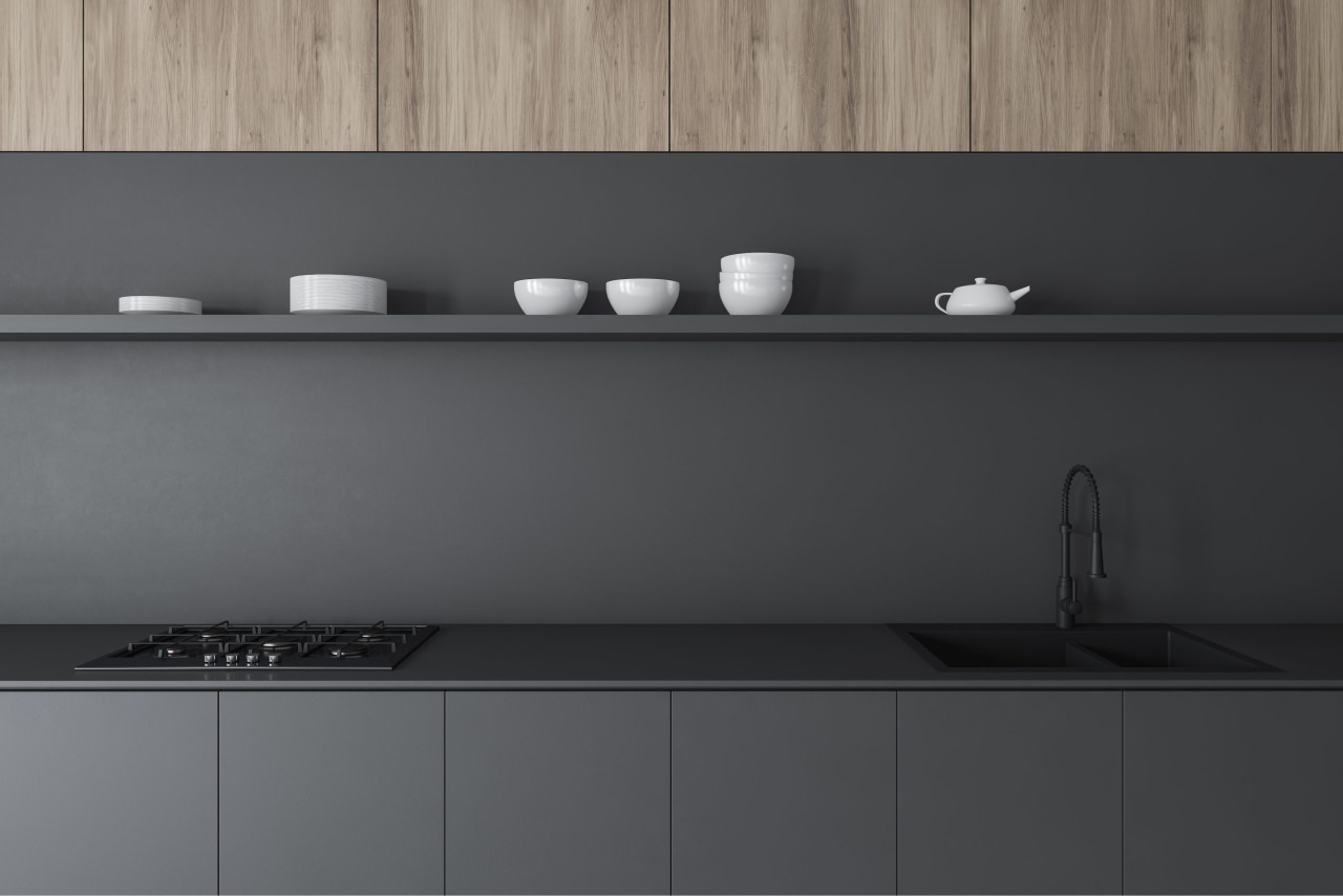 Coloris 0720NTM Noir indigo vue cuisine