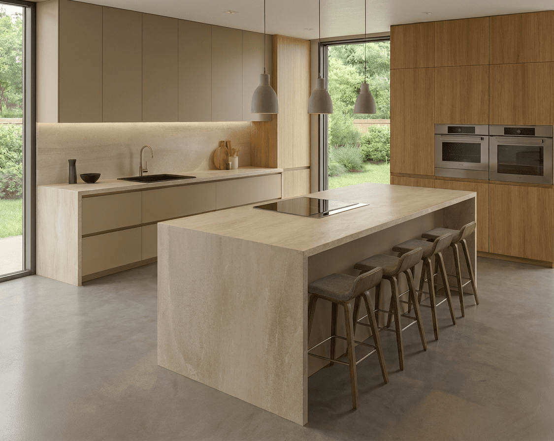 Coloris 3517LUNA Masada vue cuisine