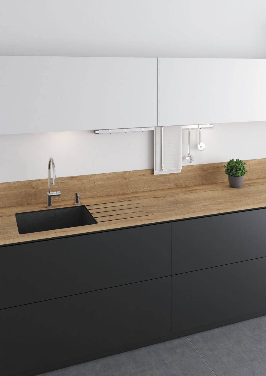 Coloris COH1180ST37 Chêne Halifax naturel vue cuisine
