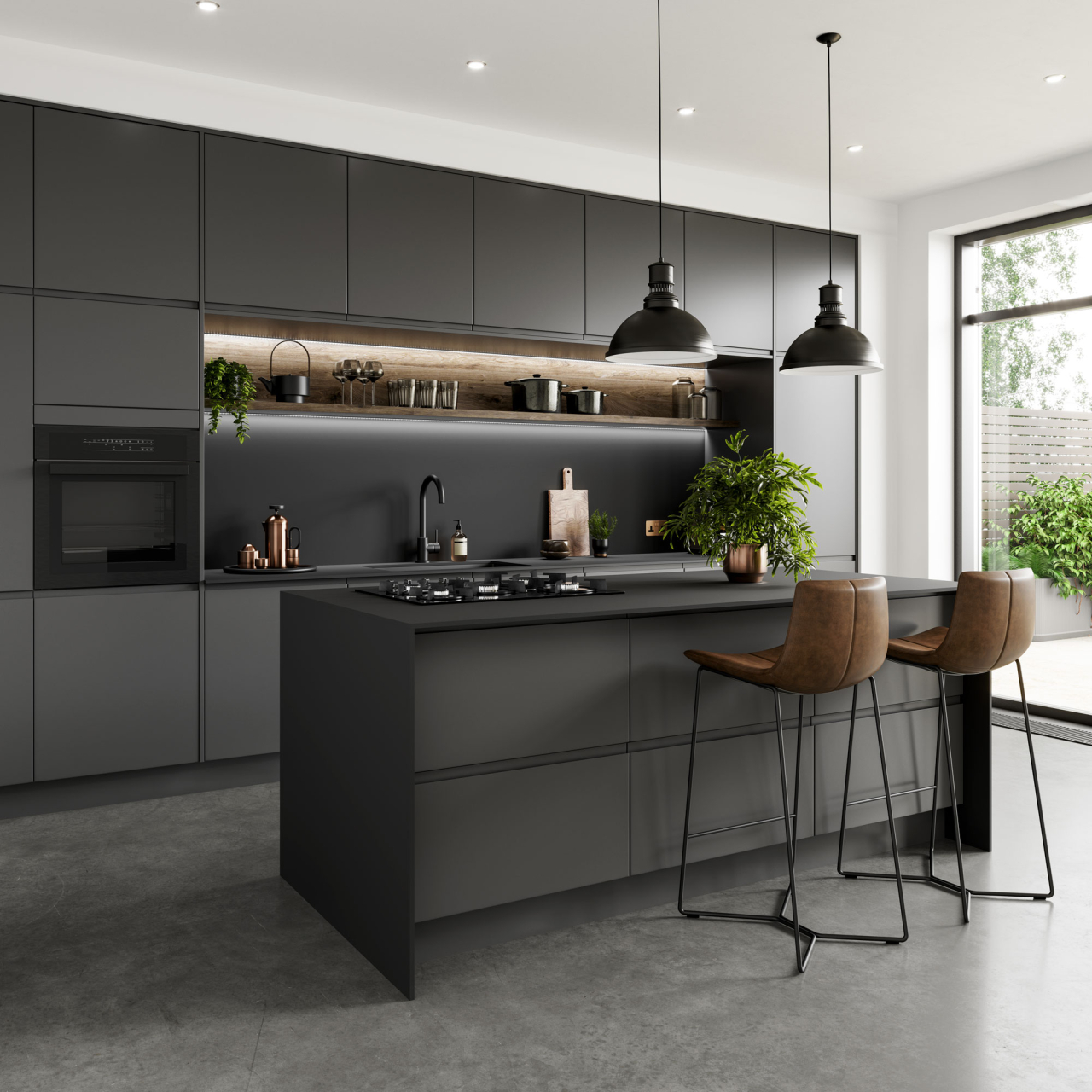 Coloris CO0720NTM Noir indigo vue cuisine